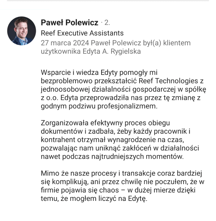 Opinia Pawła Polewicza